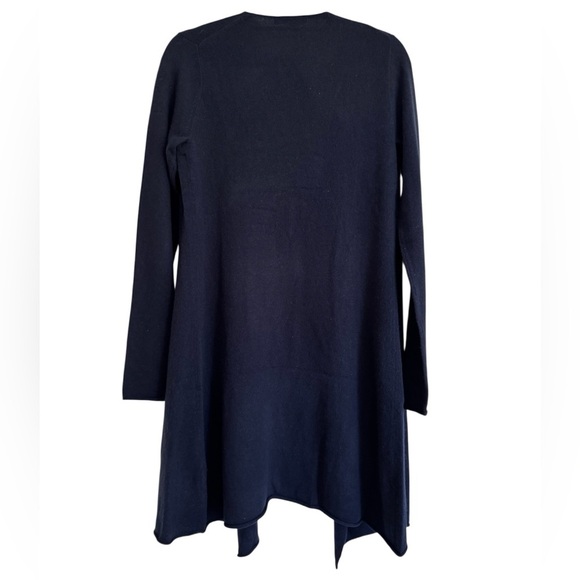 NWT Calypso St. Barth Navy 100% Cashmere Open Front Longline Cardigan M - Picture 3 of 7